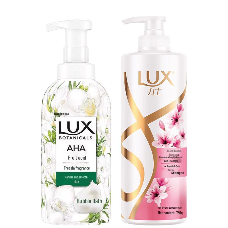 Lux Freesia Shower Gel & Peach Blossom Shampoo Set