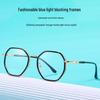 Polygon Sand Green Gray Prescription Glasses with Large Frame for Women - Blue Light Blocking, Style 9323.