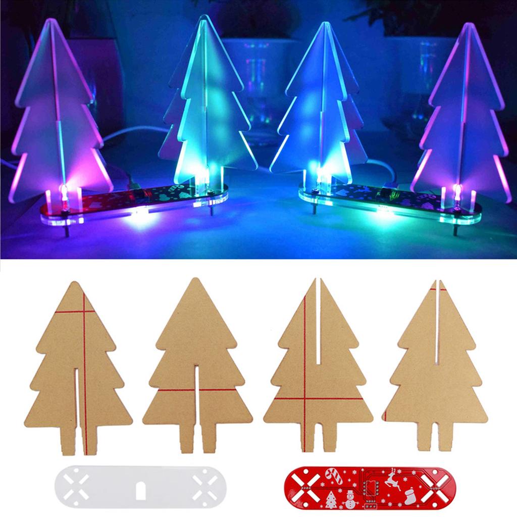 3-Dimensional Christmas Tree Electronic LED Gradient Kit for Home Christmas Party Decoration
