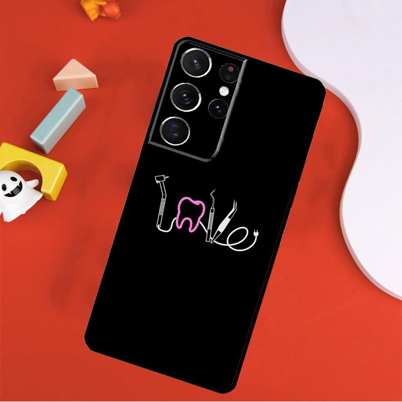 Dentist Dental Teeth Tooth Doctor Phone Case For Samsung Galaxy S25 Ultra S9 S10 S20 FE S21 S22 S23 S24 Plus S24 Ultra Cover