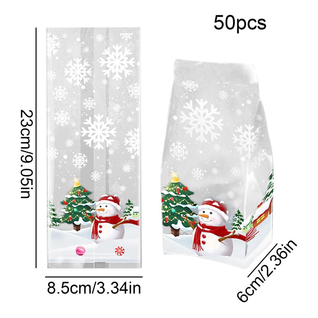Christmas Goodie Bag 50 Pieces Snack Pouch Holiday Goodie Bag For Stocking Stuffers Family Gatherings Department Stores Shops