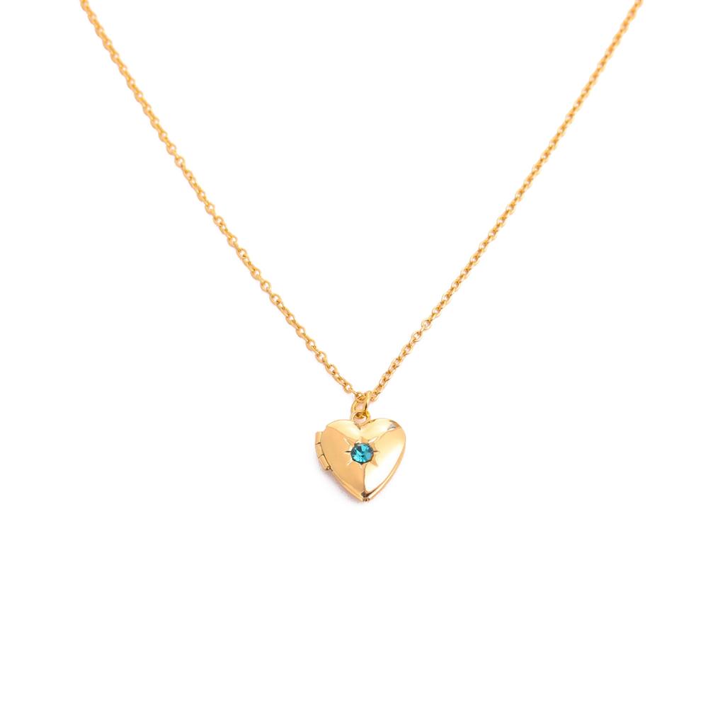 Elegant Heart Photo Locket Chain Necklace Multifuntional Metal Birthstone Jewelry Suitable for Decorating Outfits
