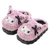 Sanrio Winter Furry Cotton Slippers for Girls – Warm Indoor Cartoon Shoes with Thick Soles, available in Parent-Child Sizes.