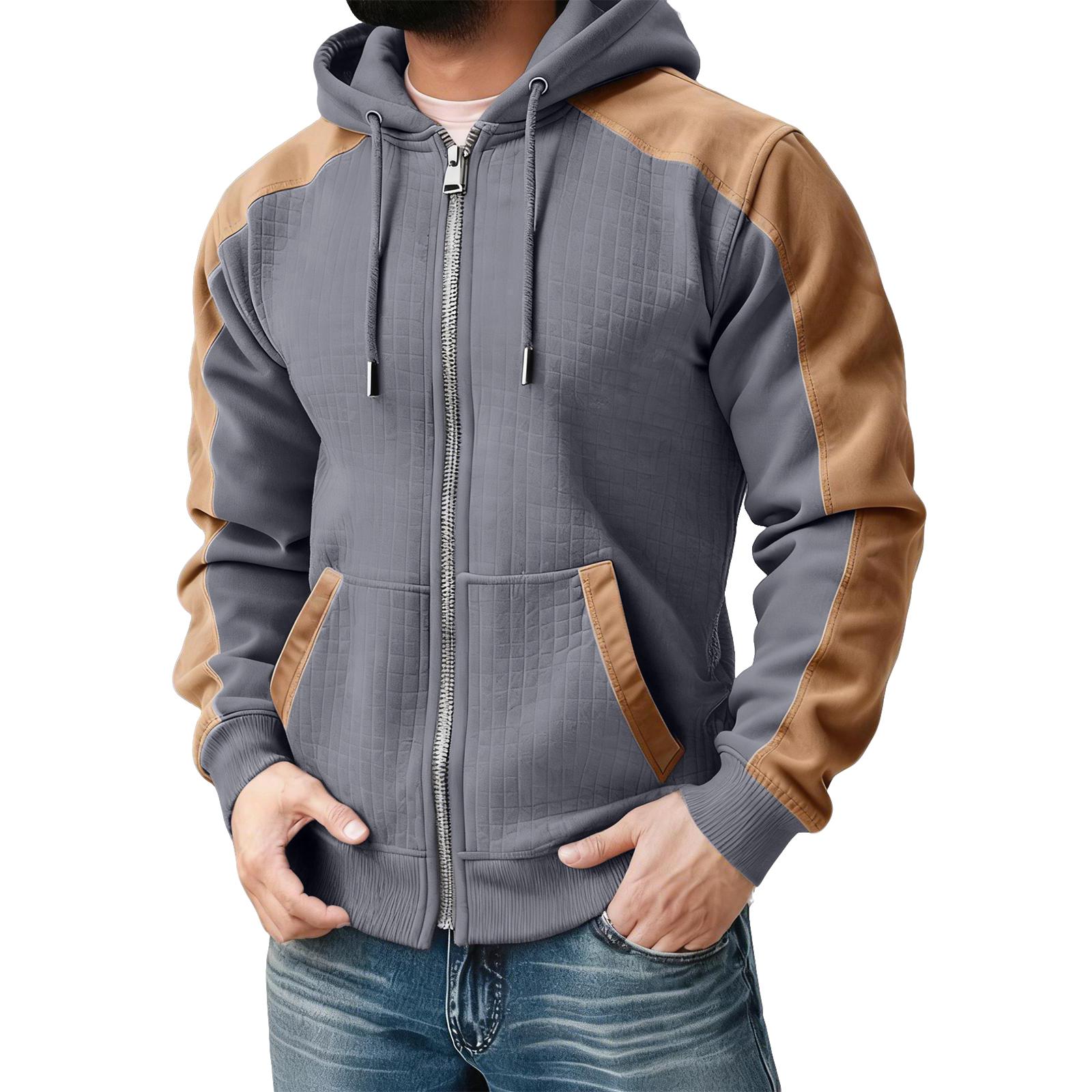 

Men s Long-sleeved Hooded Jacket L