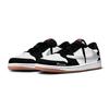 Travis Scott x Jordan Air Jordan 1 Black Yarn White Rose Slip Resistant Slip Resistant Low top Vintage Basketball Shoes DZ4137-700(Team1868-  )