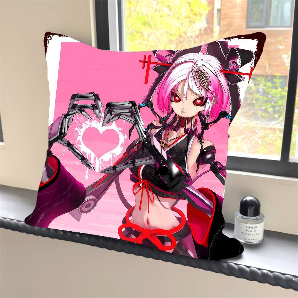 Bizarre Ästhetik Süßes Mädchen Kalzium Miku Kissenbezug Quadratisches Kissen Schlafzimmer Sofa Freizeit Komfortkissen Auto Heimdekoration