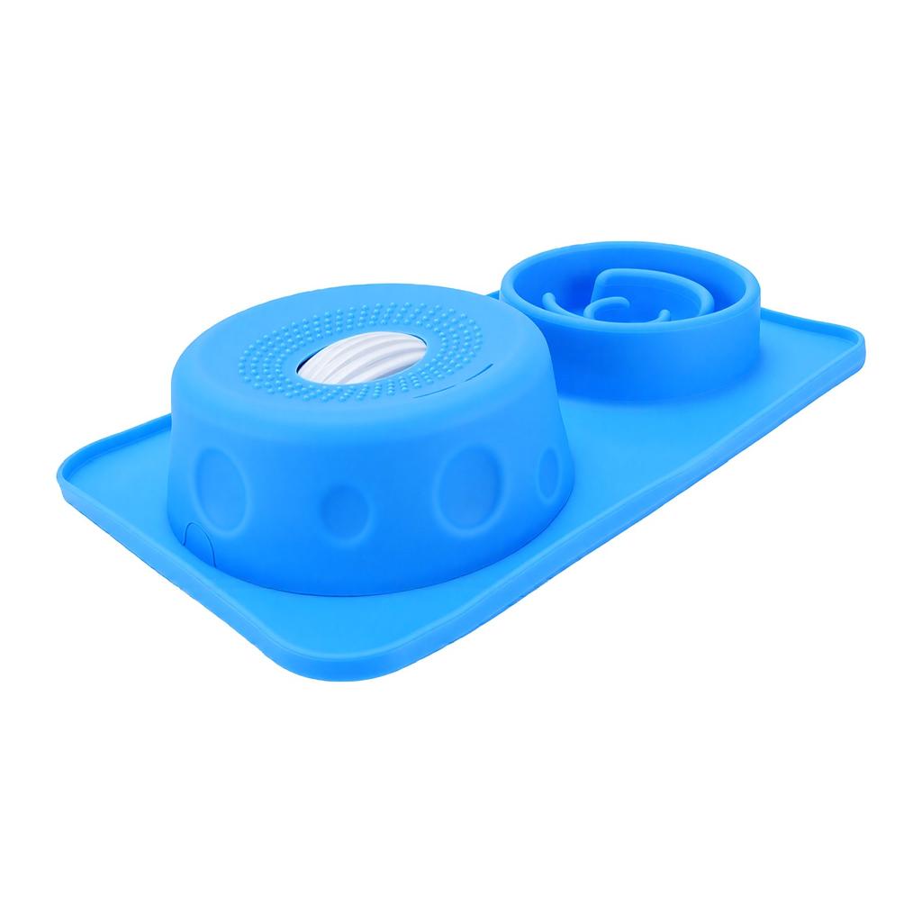 2 In 1 Pet Slow Feeder Bowl Pet Lick Bowl Anti Slip Design Built In Fun Ball for Dogs Cats Liquid Feeder Slow Eating