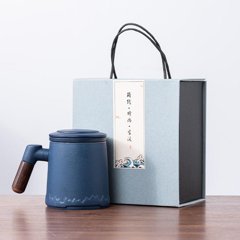 Tea separation cup teacup ceramic cup high value tea cup office mug with lid festival gift
