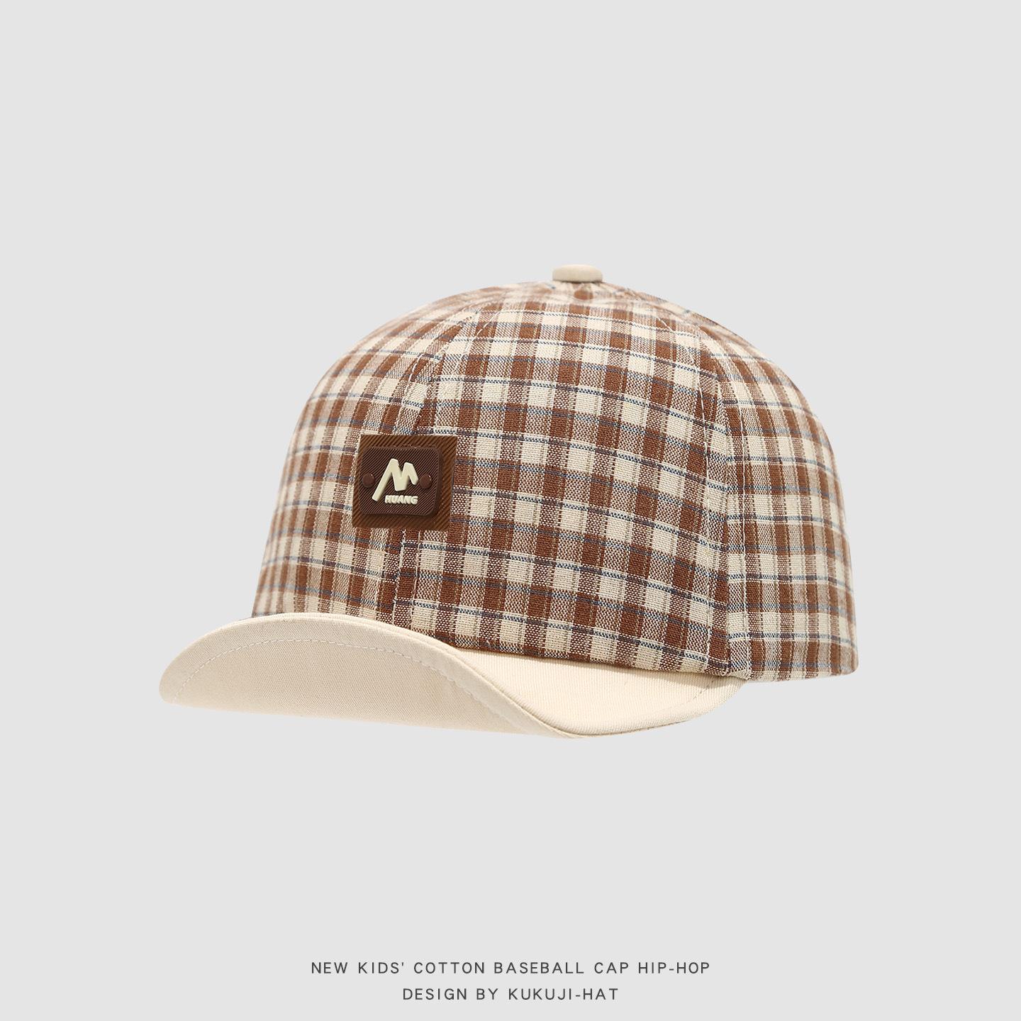 

MiniAinis Kids Striped Hat 48cm 6-24 Month Baby Soft Sun Cap Girls Fashion Trendy Spring Summer Cap Boys Flat Cap 48CM