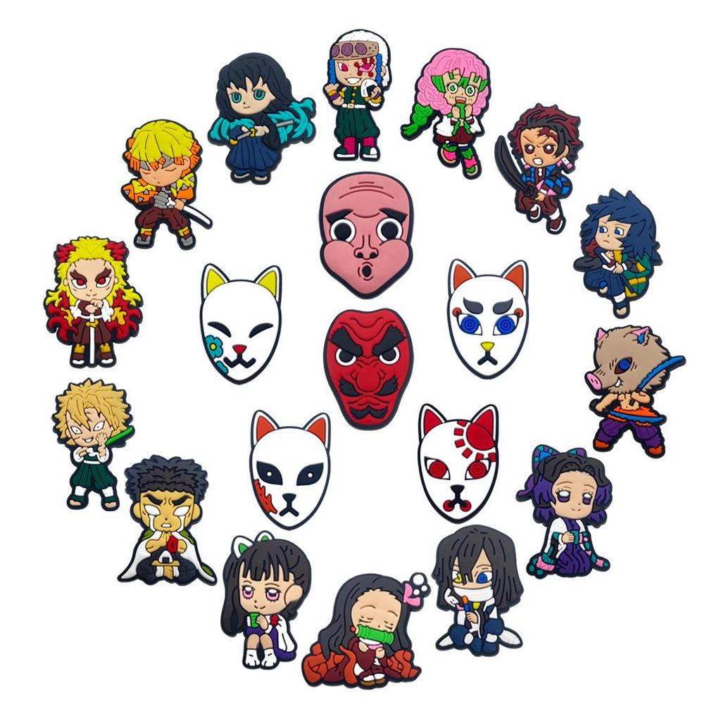 Demon Slayer Clog Shoe Charms & Cartoon Ornaments