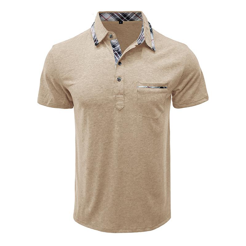 Summer Men's Short Sleeved Lapel T-shirt Top