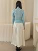 SORRY, TOO MUCH LOVE Soft Fine Rib Turtleneck Knit_Sky Blue