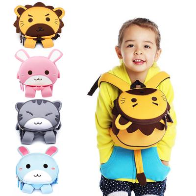 Mochilas Escolares 3D de Animais Fofos para Crianças Meninas Meninos Mochilas Escolares Leão Coelho Desenho Animado Mochilas Infantis