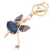 Diamond Studded Ballet Girl Car Keychain Bag Pendant