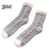 Warm Bed Socks for Sleeping Thickened Plush Women Soft Coral Fleece Slipper with Cozy Air Conditioned Room Towel Bottom Cushioning Thermal