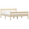 VidaXL Bed Frames Light Wood Solid Pine Wood 160x200 Cm