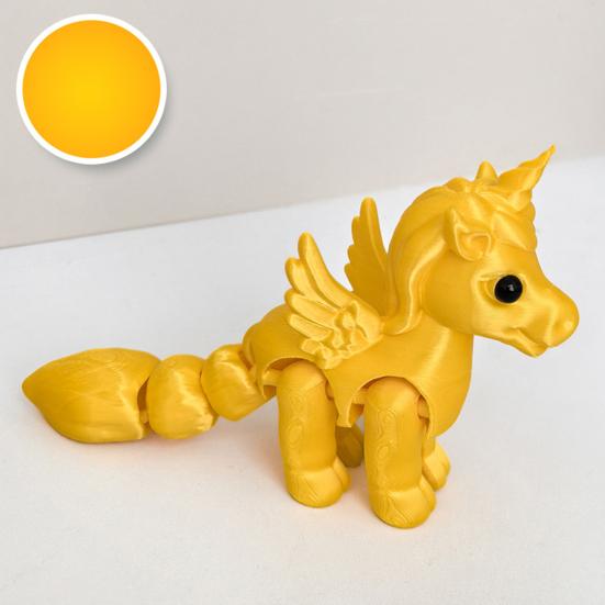 Ruchome stawy Figurka latającego konia Drukowana 3D Statuetka latającego kucyka Redukcja stresu Zabawka Fidget Edukacyjny Model zwierzęcia Ozdoba dekoracyjna na biurko