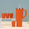 40oz Stainless Steel Insulated Tumbler With Handle Straw Lid Large Capacity Travel Cup Car Office Gym