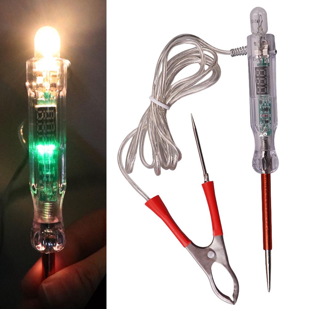 6V/12V/24V Electrical Voltage Tester Pen Dual-color LED Light Digital Display Car Light Circuit Tester Auto Circuit Repair Tool