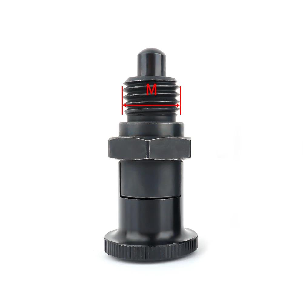 M10-M20 Return Type/Self Locking Spring Plungers Aluminum Knob Retractable Spring Loaded Carbon Steel/Stainless Steel Body Indexing Plungers