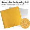 För Hantverk, Korttillverkning & Dekor Präglingsfolieark, Guld & Silver 20-pack 15x15 cm Aluminiummetall För Verktygsbearbetning, Gravering