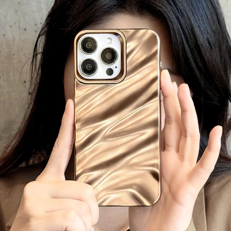 3D Curly Wavy Texture Phone Case For For Iphone 17 Air 16 1 14 Plus 13 Pro Max Soft Shockproof Phone Back Cover