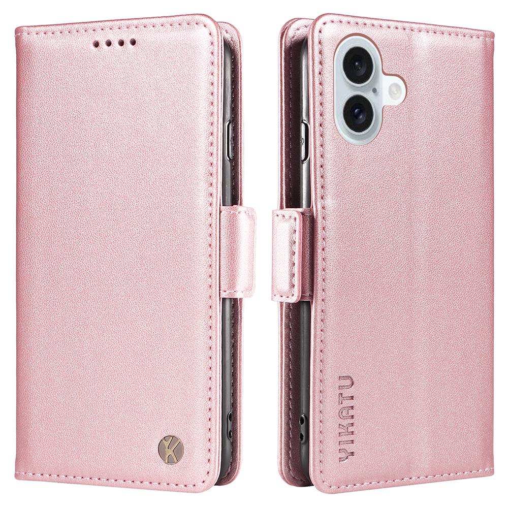 For iPhone 16 Plus Case Wallet Phone Leather Cover with Folding Stand