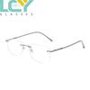 Retro Super Light Rimless Women's Prescription Glasses: Anti-Blue Light, Face Slimming, High-Definition, No-Makeup Look