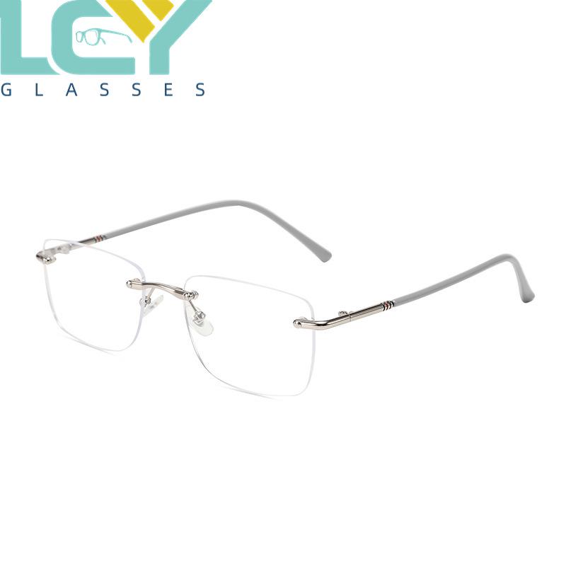 Retro Super Light Rimless Women's Prescription Glasses: Anti-Blue Light, Face Slimming, High-Definition, No-Makeup Look
