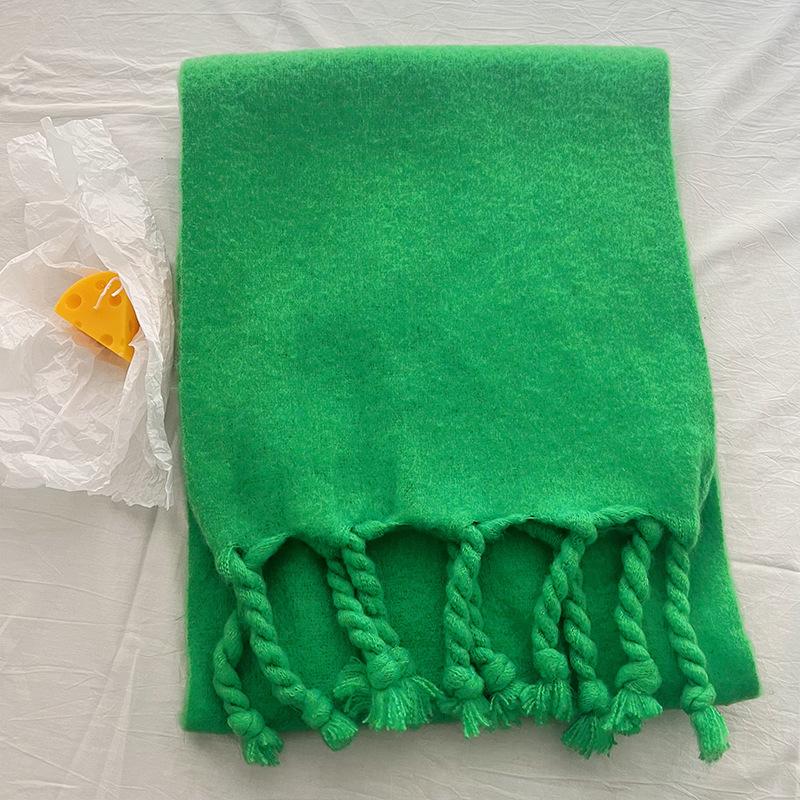 New Imitation Cashmere Women Scarf Winter Solid Warm Scarve Pashmina Tassel Mujer Female Foulard Bufanda Long Thick Wrap Shawl