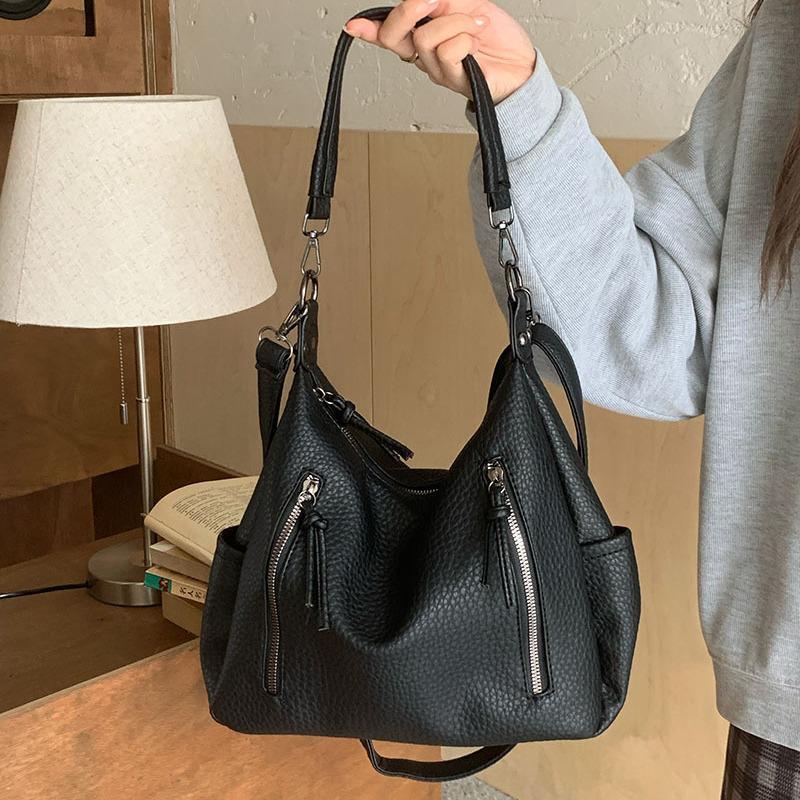 2025 Trendy Retro Korean-Style Large Capacity Handbag & Crossbody Tote for Women