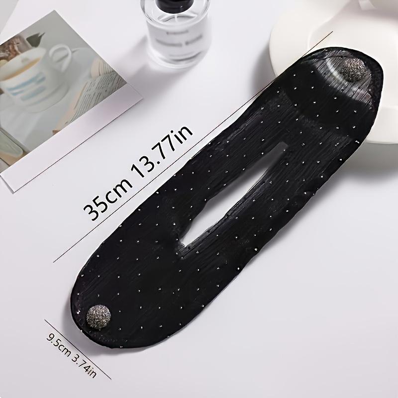 1pc Elegant Rhinestone Embellished Hair Bun Maker - Soft Fabric Clip for Women and s, Suitable for Hairstyling & Hair Protection