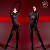 Ultra-Thin 5D High Neck Shiny Seamless Bodysuit Hollow Sexy Backless Open Crotch Transparent Silky Fun Full Body Suit