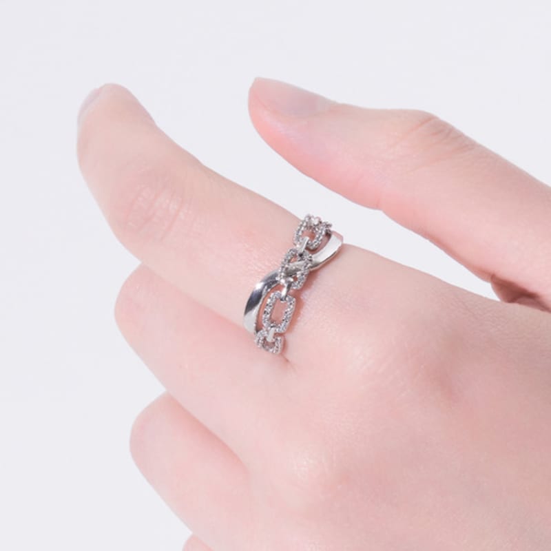 GEIGER Jewelry Cross Chain Open Ring GIBRWR003