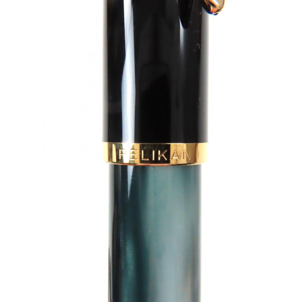 Excellent PERIKAN fountain pen Marble Pattern with engraved logo mens M200 Used