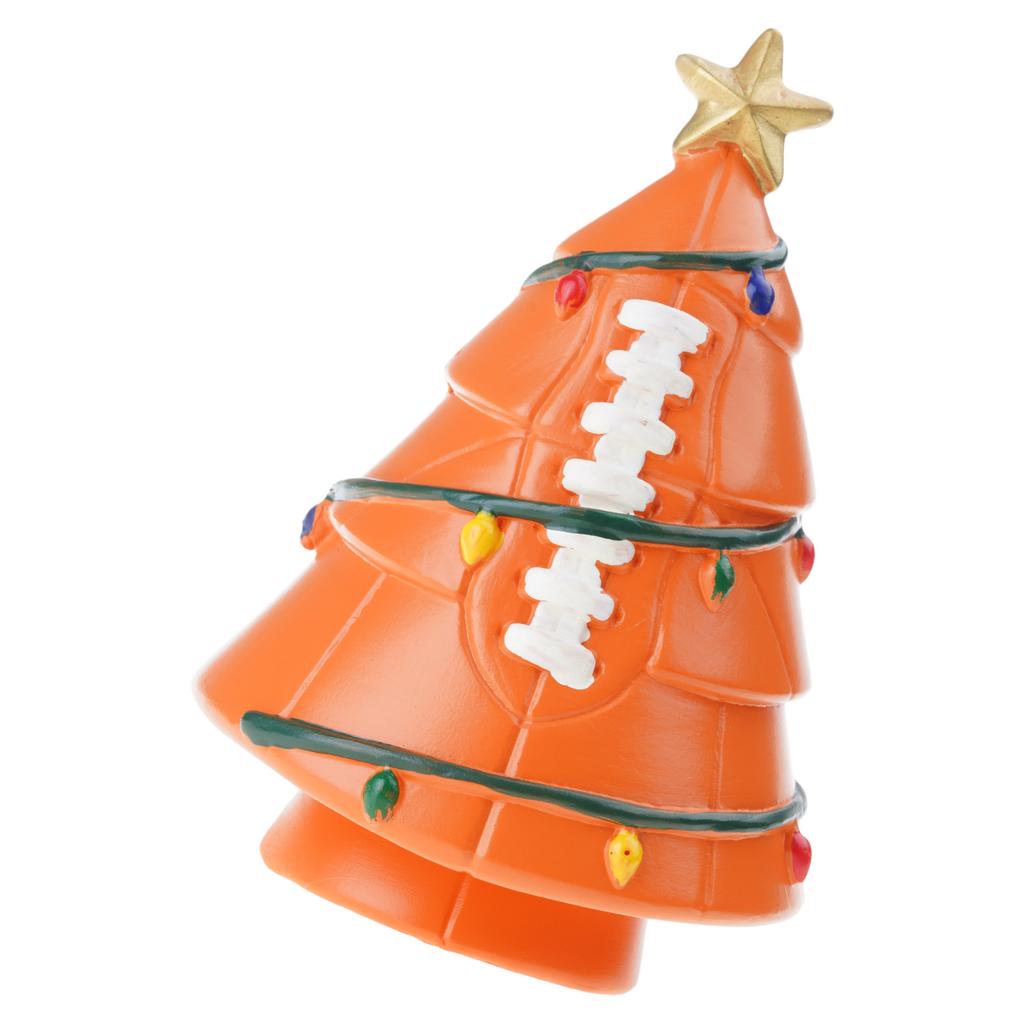Illuminated Soccer Christmas Tree with Colorful LED  Light Resin Holiday Tree Decoration for Mantels Desktop Display