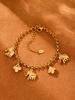 Qiong Yao Multifunctional Elephant Four-Leaf Clover Bracelet with Metal Chain and Multi-Element Pendant