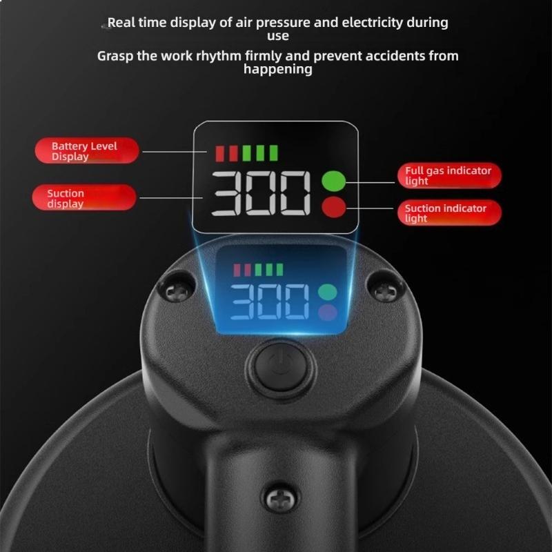 Auto Inflating Double Motor Suction Lifter 300kg Capacity 24cm Diameter LCD Power Monitors High Power Vacuum Lifting Device