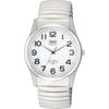 Citizen Q&Q Solar Watch 5 ATM Water Resistant White Dial H970-214 Men's Silver