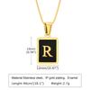 Letter Initial Pendant Necklace Women Stainless Steel Jewelry Alphabet Collar Birthday Party Mom Girlfriend Valentine's Day Gift