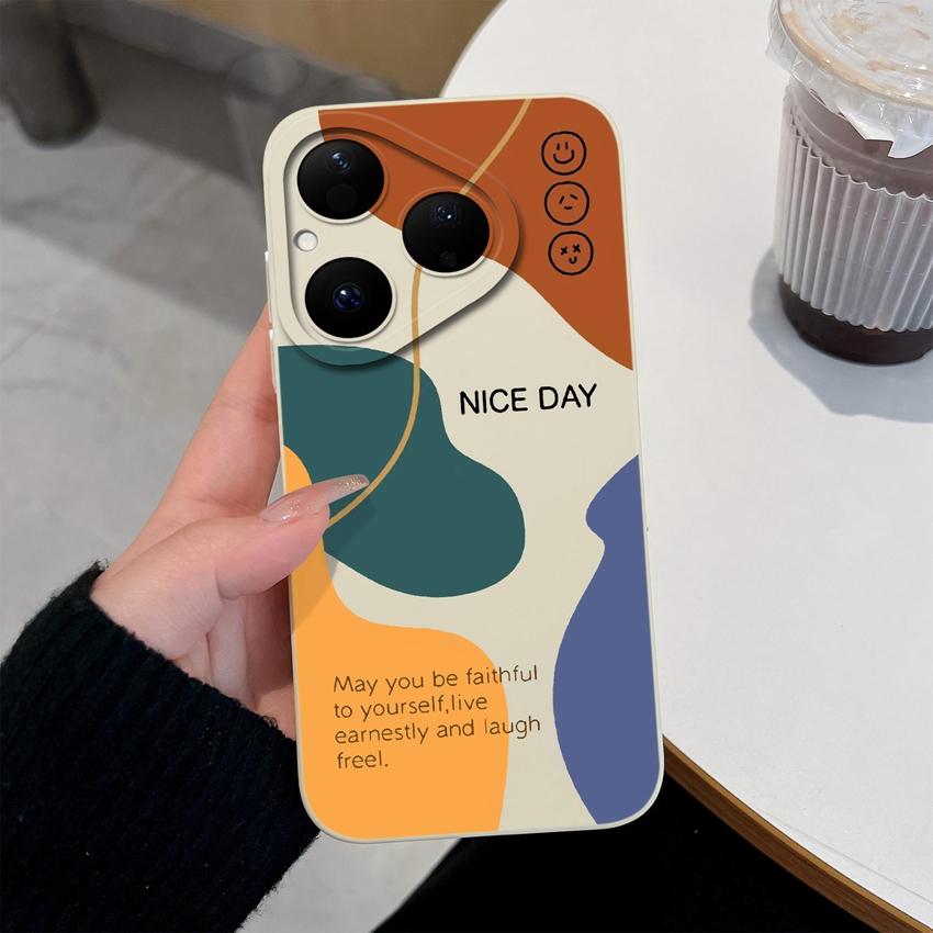 For Huawei Pura 80 Pro Nova Y70 Y90 Y61 6 7 8 9 SE Y72 4E 5T Phone Covers Fashion Grid Patterns Liquid Silicone Dustproof Cases For Huawei Bumper Capa