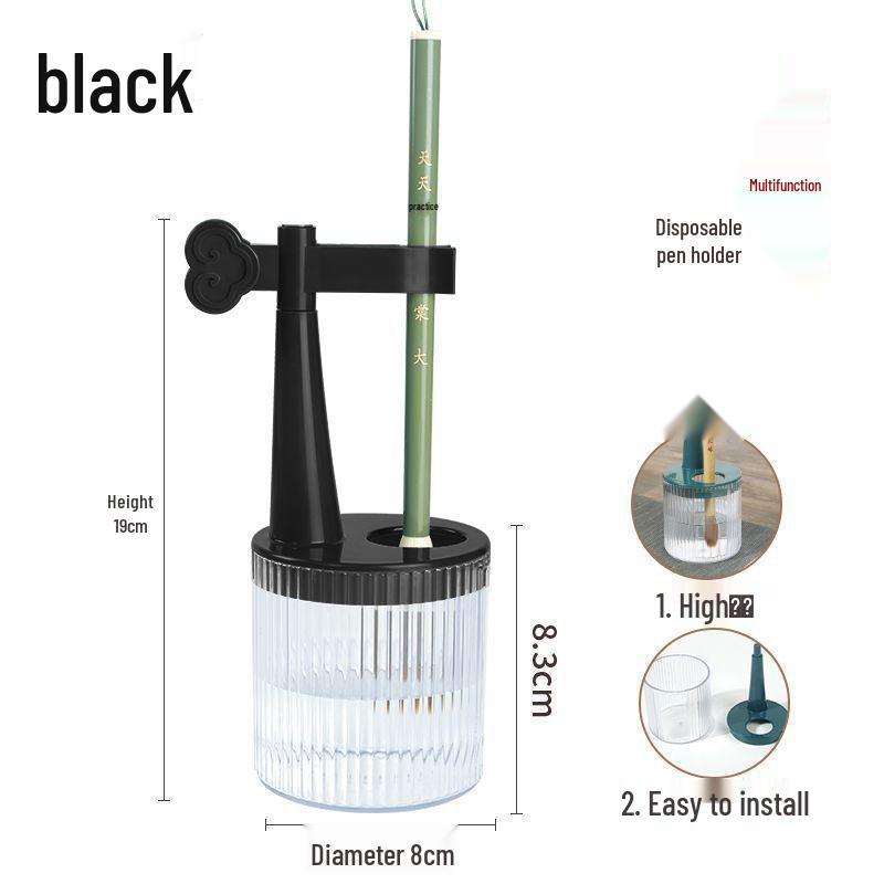 Yu Bao Ge Multipurpose Pen Holder & Calligraphy Brush Rest with Ink Tray & Drying Clip