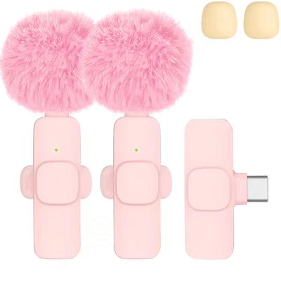 New Wireless Lavalier Microphone Portable Audio Video Recording Mini Microphone for iPhone Android PC Camera Live Gaming Phone