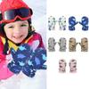 Gants d'hiver pour enfants coupe-vent et imperméables, gants de sport d'extérieur pour enfant, moufles de ski à motif dinosaure de dessin animé, indispensables pour le patinage et la randonnée