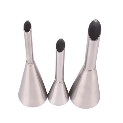 Set of 3  Nozzles,Stainless Steel Nozzle To Fill, Cupcake Puffs  Syringe,