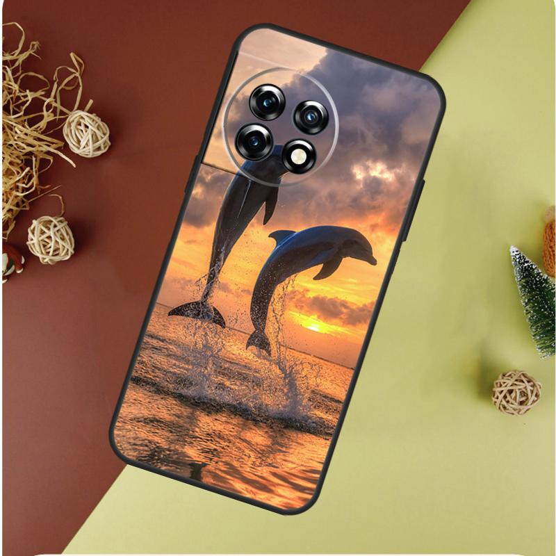Ocean Dolphin For OnePlus 13 12 11 12R 13R 9 10 Pro 8T 9RT 10T 10R Nord 4 CE 2 3 Lite N20 N30 Phone Case