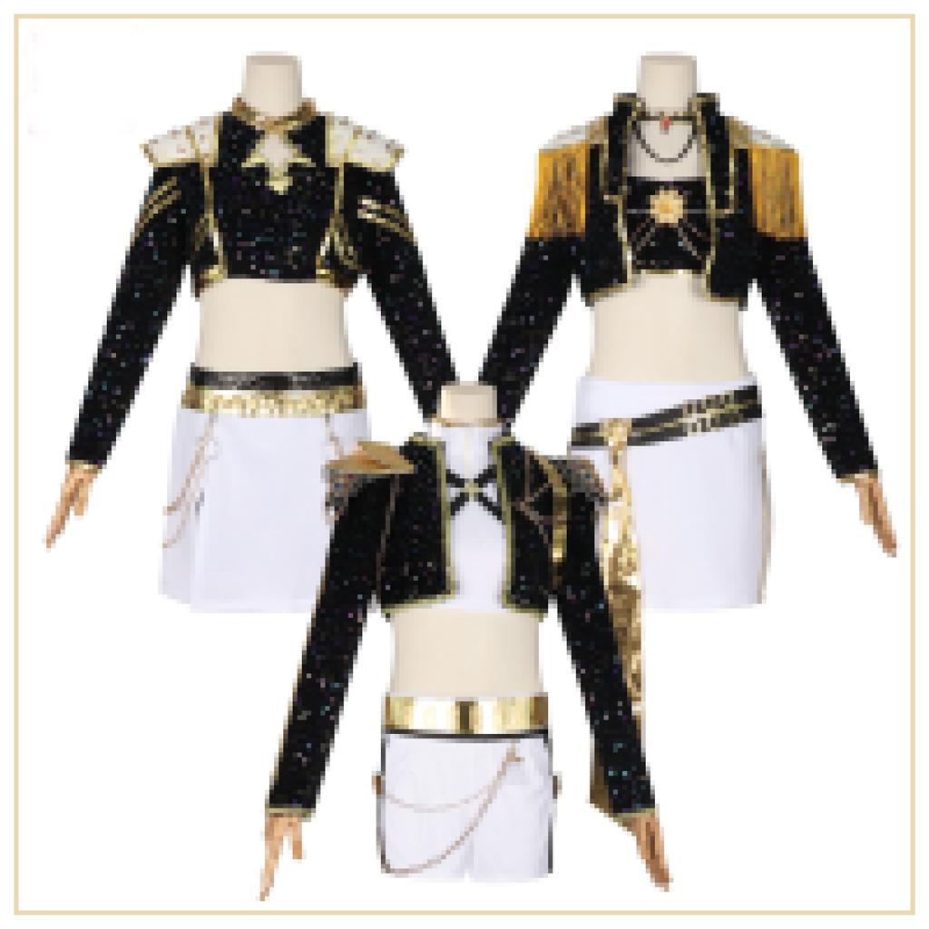 girl group cosplay costumes, anime and game cosplay Halloween stage costumes