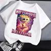 Summer Tops Italian Brainrot T-Shirt Cartoon Anime Print Clothes Round Neck Basic Tops Fashin Casual Loose T Shirts Gift Unisex
