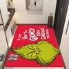 G-GrinchS Merry Christmas Hallway Carpet Washable Non-Slip Living Room Sofa Chairs Area Mat Kitchen Doormat Area Rug