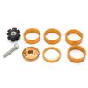 Bike Headset Front Fork Top Cap and Star Nut with Aluminum Screw Set for Fixed Cog 5410T SetGold